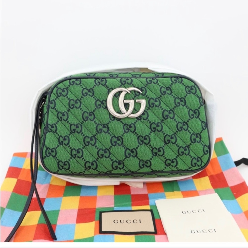 Gucci GG Marmont Shoulder Bag Multicolor
Diagonal Quilted GG Canvas Small